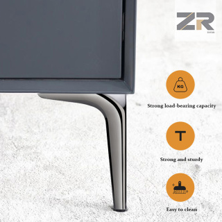 Pieds de table de canapé en fer noir moderne et unique, meubles élégants pour salon, salle à manger, cuisine, lit d'extérieur