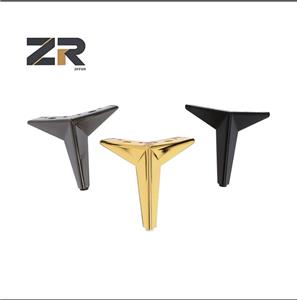 ZERUN Moderne Sofabeine aus Eisen, hochwertiges Möbelbeinzubehör aus Metall, Schwarz-Chrom-Finish, für Wohnzimmer, Hotel, Apartments, Tische