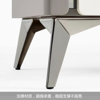 ZERUN Moderne Sofabeine aus Eisen, hochwertiges Möbelbeinzubehör aus Metall, Schwarz-Chrom-Finish, für Wohnzimmer, Hotel, Apartments, Tische