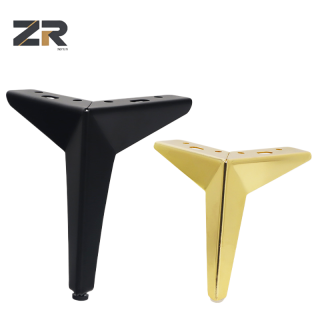 ZERUN Moderne Sofabeine aus Eisen, hochwertiges Möbelbeinzubehör aus Metall, Schwarz-Chrom-Finish, für Wohnzimmer, Hotel, Apartments, Tische