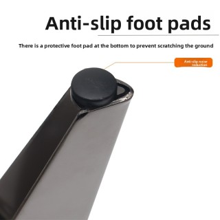 ZERUN Moderne Sofabeine aus Eisen, hochwertiges Möbelbeinzubehör aus Metall, Schwarz-Chrom-Finish, für Wohnzimmer, Hotel, Apartments, Tische