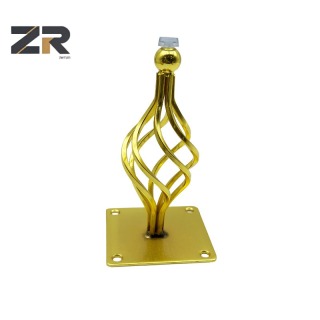 ЗЕРУН Современные квадратные конические железные ножки для мебели Металлическая верхняя пластина для обеденных столов Домашний офис Гостиные Мастерские