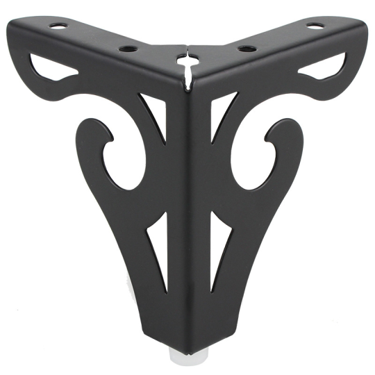 Patas de hierro para muebles ZERUN con diseño moderno de flores, placa superior cuadrada para dormitorio, hotel, apartamento, cocina, comedor, mesa, hogar y oficina.