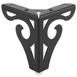 Patas de hierro para muebles ZERUN con diseño moderno de flores, placa superior cuadrada para dormitorio, hotel, apartamento, cocina, comedor, mesa, hogar y oficina.