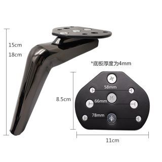 ЗЕРУН Современная металлическая мебель ножки конические железные квадратные верхние пластины для кухни обеденный стол домашний офис гостиная