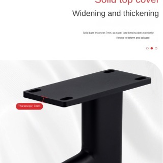 Pieds de meubles décoratifs en métal robuste noir ZERUN, style pistolet en fer, pour salon moderne, chambre à coucher, canapé-lit, accessoires d'hôpital