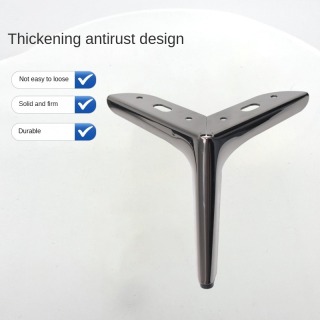 ZERUN Pieds de canapé modernes en forme de Y en métal doré et noir pour salon, chambre à coucher, bureau, salle de bain