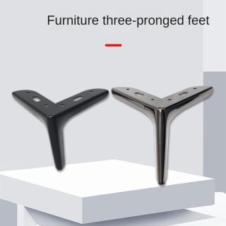 ZERUN Pieds de canapé modernes en forme de Y en métal doré et noir pour salon, chambre à coucher, bureau, salle de bain