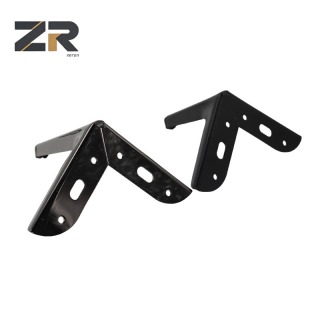 ZERUN Pieds de canapé modernes en forme de Y en métal doré et noir pour salon, chambre à coucher, bureau, salle de bain