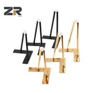 ЗЕРУН Модерни додаци за намештај, гвоздене металне ноге у црно-златној хром боји за софу и столицу, издржљиве ноге за сто