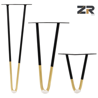 ЗЕРУН Модерни додаци за намештај, гвоздене металне ноге у црно-златној хром боји за софу и столицу, издржљиве ноге за сто