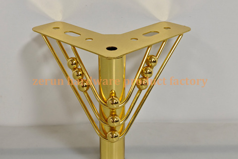 Modern Gold Chrome Steel Support Metal Feet for Cabinets Sofa Legs Elegant Furniture Accessories for Dining Living Rooms Hotels
