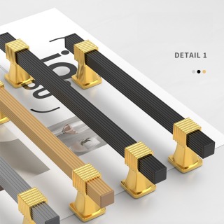 ZERUN Puxador de gaveta de alumínio de luxo para armário de 96 mm, acessório preto de luxo para guarda-roupas de quarto e cozinha, feito de liga de zinco