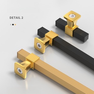 ZERUN Puxador de gaveta de alumínio de luxo para armário de 96 mm, acessório preto de luxo para guarda-roupas de quarto e cozinha, feito de liga de zinco