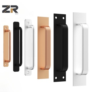 Poignée de poussée en alliage d'aluminium ZERUN non perforée pour armoire, porte en bois, fenêtre, balcon, porte coulissante - Poignée apparente