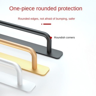 Mâner de împingere din aliaj de aluminiu ZERUN, neperforat, pentru ușă de dulap din lemn, fereastră, balcon, ușă glisantă - mâner expus