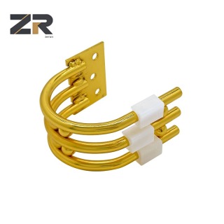 Patas de sofá de hierro dorado de lujo ZERUN, accesorios de muebles de metal en forma de C para sala de estar, dormitorio, hogar, oficina, comedor, diseño moderno