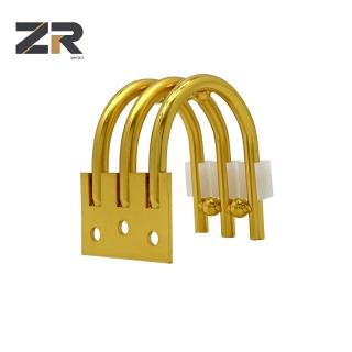 Pernas de sofá de ferro dourado de luxo ZERUN em formato de C, acessórios de móveis de metal para sala de estar, quarto, escritório, sala de jantar, design moderno