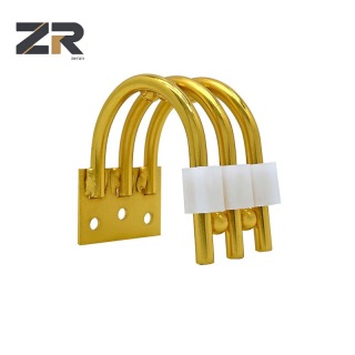 Pernas de sofá de ferro dourado de luxo ZERUN em formato de C, acessórios de móveis de metal para sala de estar, quarto, escritório, sala de jantar, design moderno