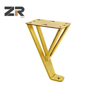 ZERUN Moderno Móveis de Ferro Polido Dourado Suporte para Cama e Sofá Perna de Sofá de Metal Resistente para Sala de Estar Popular em Hotéis
