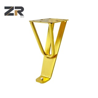 ZERUN Moderno Móveis de Ferro Polido Dourado Suporte para Cama e Sofá Perna de Sofá de Metal Resistente para Sala de Estar Popular em Hotéis