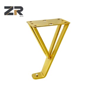 ZERUN Moderno Móveis de Ferro Polido Dourado Suporte para Cama e Sofá Perna de Sofá de Metal Resistente para Sala de Estar Popular em Hotéis