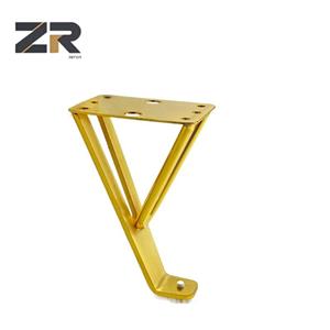 ZERUN Moderno Móveis de Ferro Polido Dourado Suporte para Cama e Sofá Perna de Sofá de Metal Resistente para Sala de Estar Popular em Hotéis
