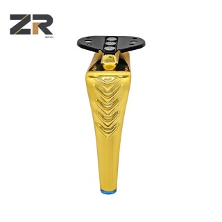 Patas de sofá de hierro dorado europeo moderno ZERUN, venta al por mayor, muebles de metal contemporáneos para comedor, sala de estar, dormitorio, hogar y oficina.