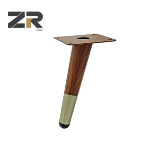 ЗЕРУН 4-20 дюймов коническая трубка железное дерево зерно мебельные ножки прямые косые для использования на открытом воздухе для дивана обеденного стула ножки