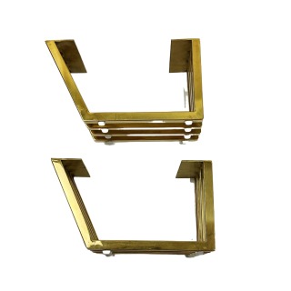 Perna de mesa de aço inoxidável em formato W ZERUN polida e ajustável para móveis modernos, cor dourada para hotéis, restaurantes e hospitais