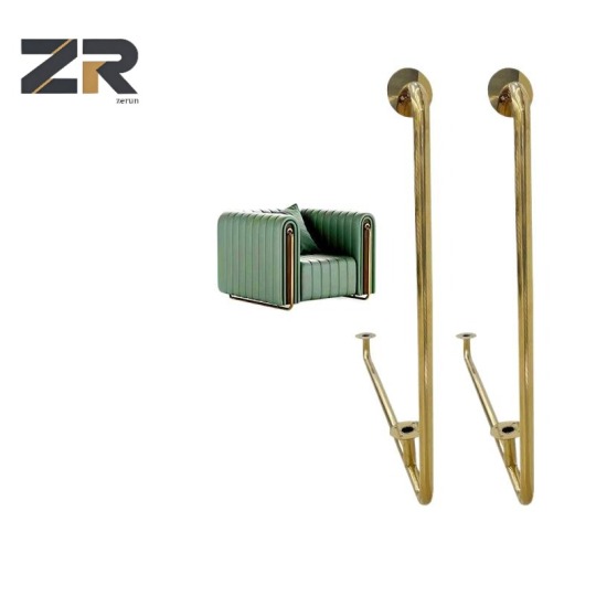 Pieds de meubles décoratifs en acier inoxydable doré ZERUN, base en métal robuste pour canapé et cadre de lit modernes dans le salon et la chambre