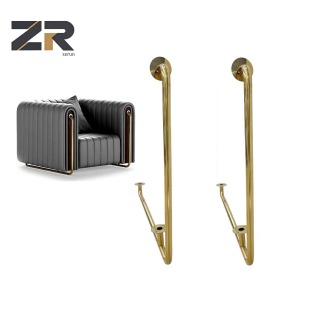 Pés decorativos de aço inoxidável dourados ZERUN, base de metal resistente para sofá moderno e estrutura de cama na sala de estar e no quarto