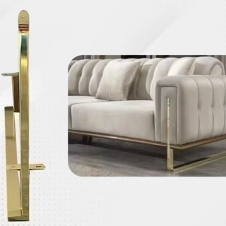 ЗЕРУН Нержавеющая сталь Золотые декоративные ножки для мебели Прочная металлическая основа для каркаса дивана-кровати Современная гостиная и спальня