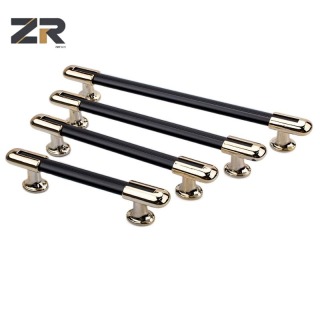 ZERUN Luxury 96mm Black Aluminum Drawer Dresser Cabinet Handle Modern Design Zinc Alloy Accessory for Bedroom Kitchen Wardrobes