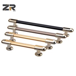 ZERUN Luxury 96mm Black Aluminum Drawer Dresser Cabinet Handle Modern Design Zinc Alloy Accessory for Bedroom Kitchen Wardrobes
