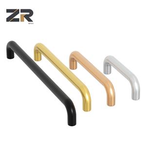 مقبض خزانة ملابس من الألومنيوم الوردي مقاس 160 مم بتصميم عصري فاخر من زيرون، ملحق من سبائك الزنك لغرفة النوم وخزانة المطبخ