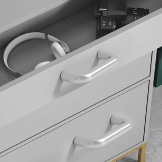 مقبض خزانة ملابس من الألومنيوم الوردي مقاس 160 مم بتصميم عصري فاخر من زيرون، ملحق من سبائك الزنك لغرفة النوم وخزانة المطبخ