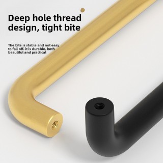 مقبض خزانة ملابس من الألومنيوم الوردي مقاس 160 مم بتصميم عصري فاخر من زيرون، ملحق من سبائك الزنك لغرفة النوم وخزانة المطبخ