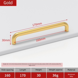 مقبض خزانة ملابس من الألومنيوم الوردي مقاس 160 مم بتصميم عصري فاخر من زيرون، ملحق من سبائك الزنك لغرفة النوم وخزانة المطبخ