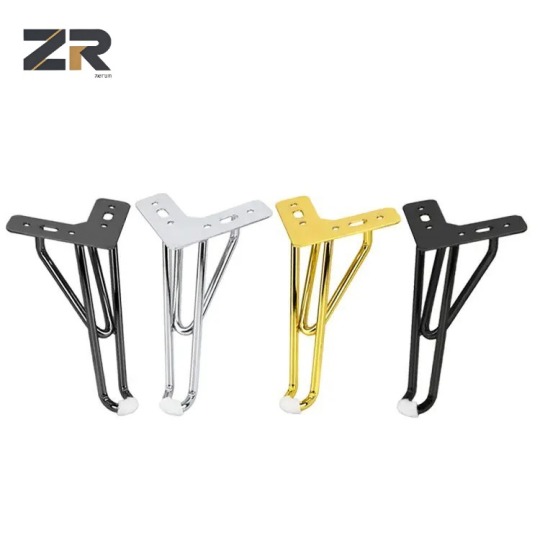 ZERUN Pied de canapé moderne en fer poli doré pour meubles de lit et canapé, pied de canapé en métal robuste, populaire pour les hôtels