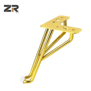 ZERUN - Pata de sofá moderna de hierro pulido dorado para cama, soporte para sofá de metal resistente, ideal para hoteles
