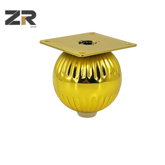 Pieds de meubles modernes en métal en forme de boule ZERUN, finition chromée en fer, pieds de chaise populaires pour salle à manger, salon, bureau, table basse