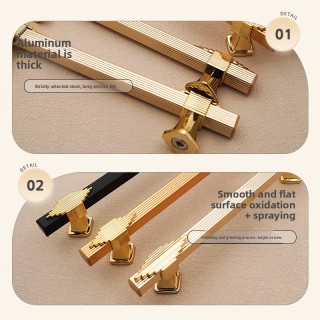 Ручки для дверей шкафа ЗЕРУН Современный Простой Стиль для кухонного комода, спальни, шкафа, ручка из алюминиевого сплава с золотой полосой 96 мм для ящика