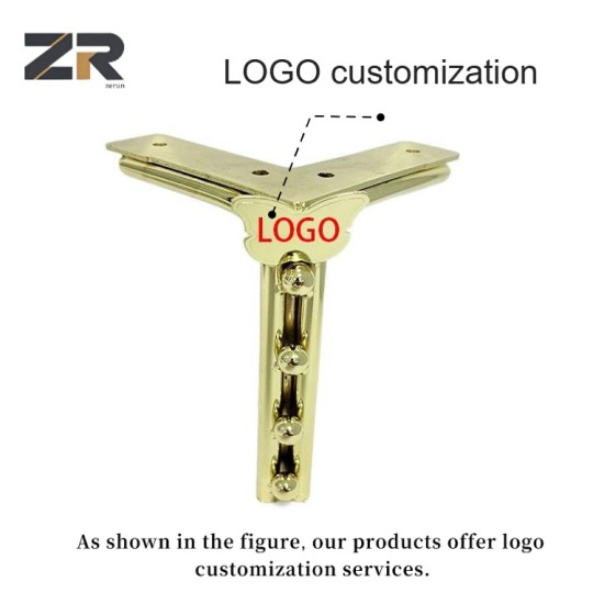 ZERUN LOGO Customized Contemporary Stylish Metal Sofa Table Legs Unique Modern Gun Black Iron Furniture for Living Hotel Cabinet