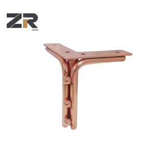 ZERUN Personalizado LOGO Contemporâneo Elegante Metal Sofá Mesa Pernas Único Moderno Arma Preto Móveis de Ferro para Sala de Estar Cozinha