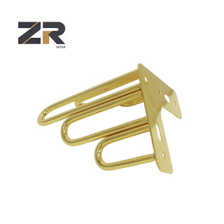 ZERUN Gold Contemporary Stylish Metal Sofa Table Legs Unique Modern Gun Black Iron Furniture for Living Kitchen