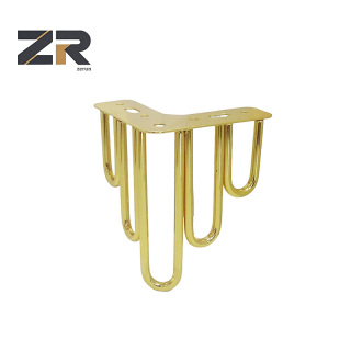 ZERUN Gold Contemporâneo Elegante Metal Sofá Mesa Pernas Únicas Modernas Arma Preto Móveis de Ferro para Sala de Estar Cozinha