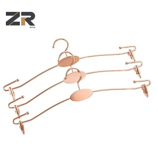 ZERUN Customized Commercial Exhibition Metal Hangers Close Fitting Clothing Durable Lingerie Hangers for Wardrobe Bathroom Use
