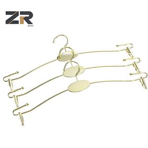 ZERUN Customized Commercial Exhibition Metal Hangers Close Fitting Clothing Durable Lingerie Hangers for Wardrobe Bathroom Use