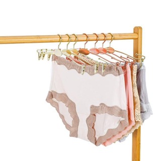 ZERUN Customized Commercial Exhibition Metal Hangers Close Fitting Clothing Durable Lingerie Hangers for Wardrobe Bathroom Use